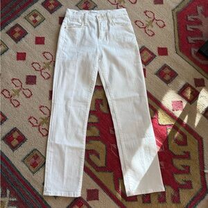 Frame “Le High Straight” Denim Crisp White Jeans